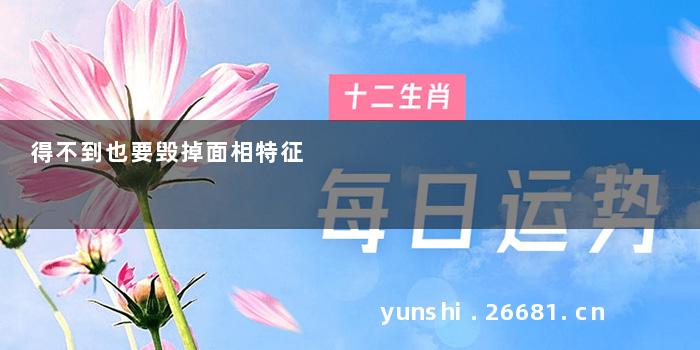 得不到也要毁掉面相特征