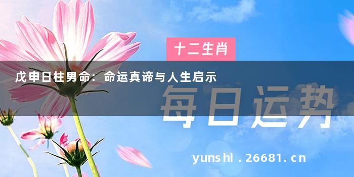 戊申日柱男命:命运真谛与人生启示